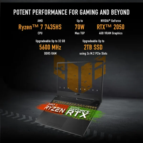 ASUS TUF Gaming A15 FA566NFR-HN259W AMD Ryzen 7 7435HS - Image 6